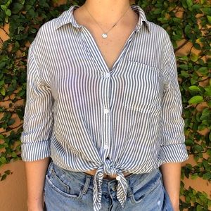 Tied Stripe Shirt